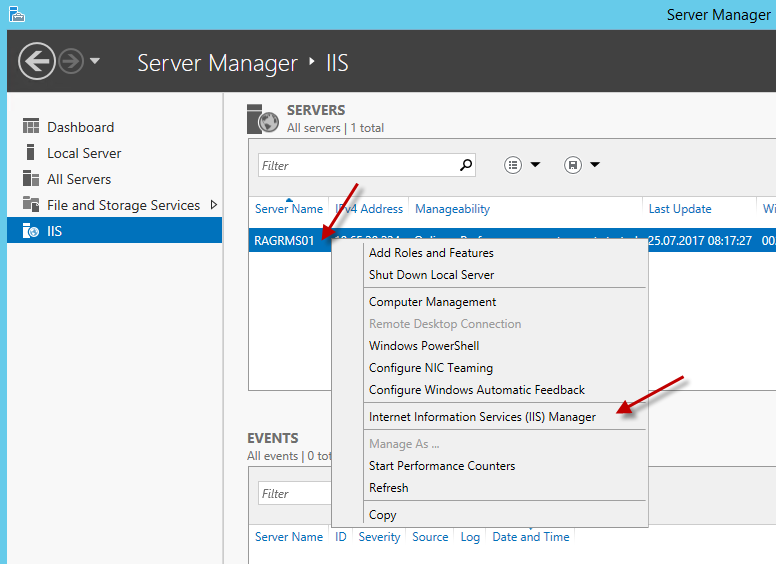 Configure IIS Web Server 1