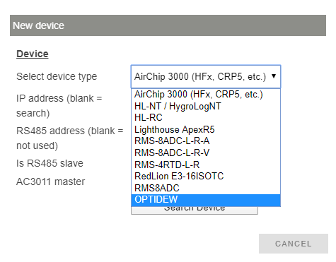Modbus Editor add new device_within_RMS