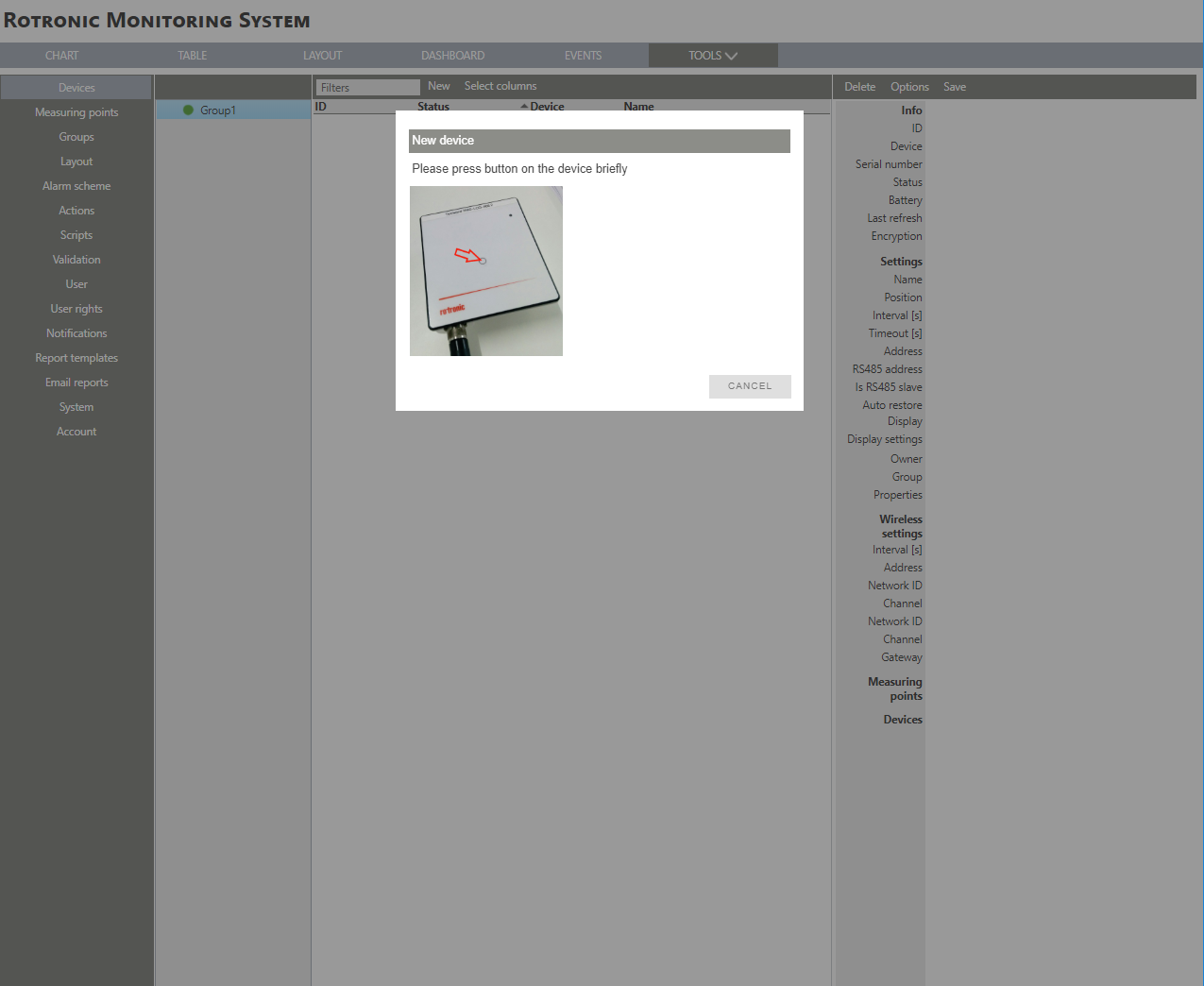 RMS add a device step 4