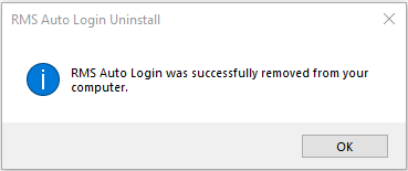 RMS auto login uninstall 1