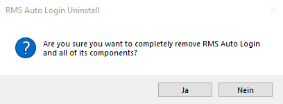 RMS auto login uninstall