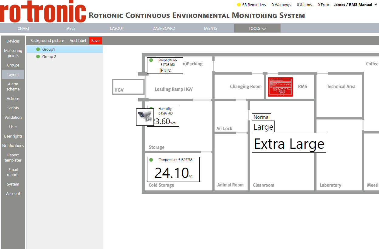 add a web camera label 1