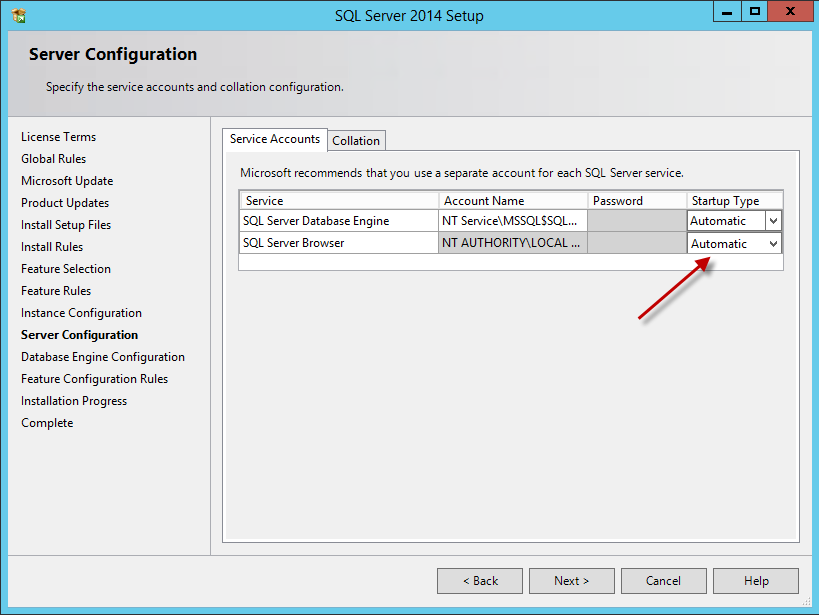 installation and configuration of sql server express 7